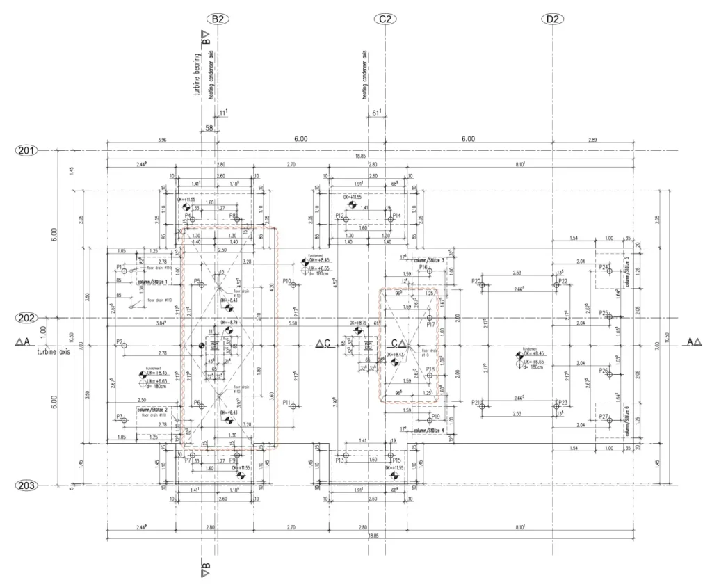 Plan Turbinenfundament